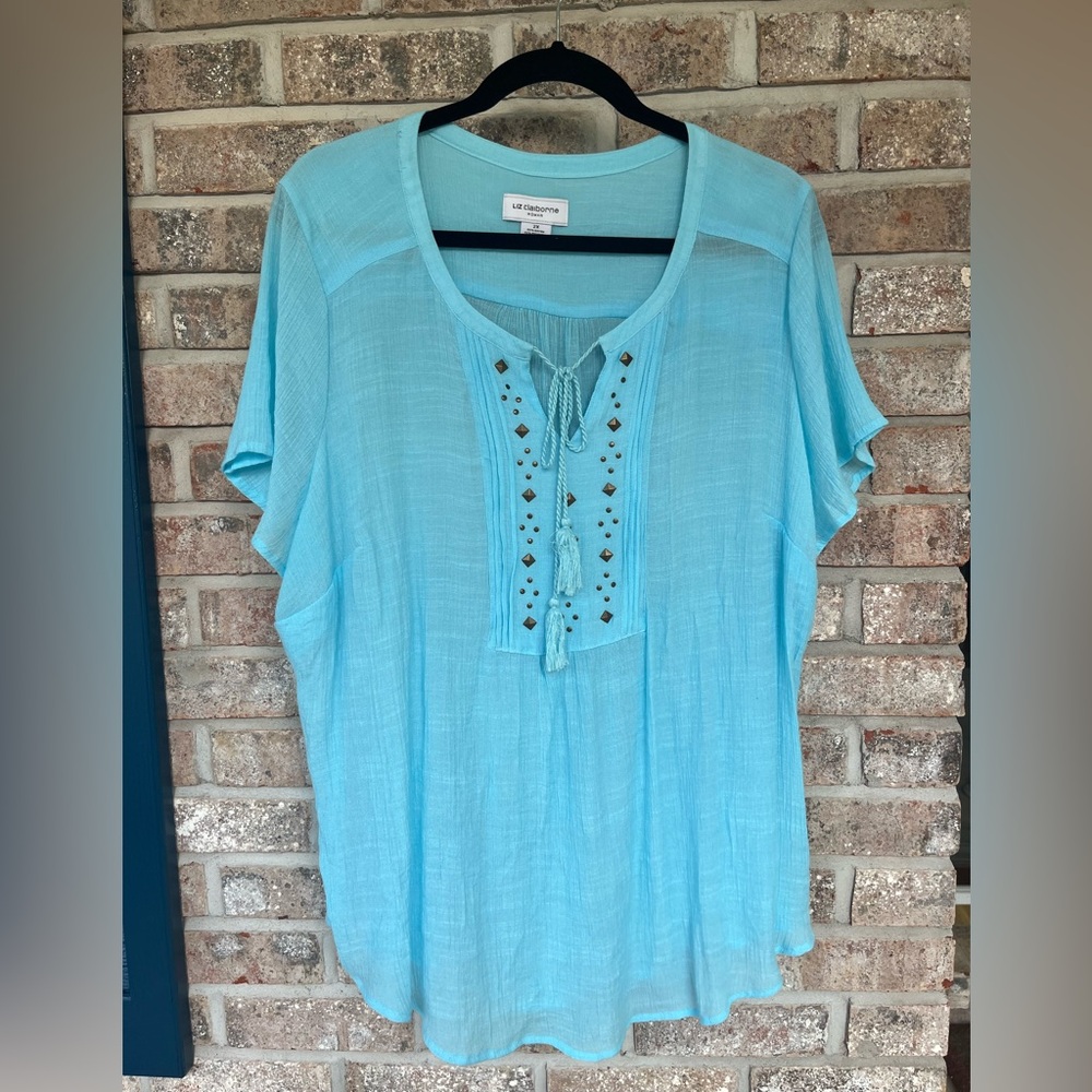 Liz Claiborne Teal Blouse